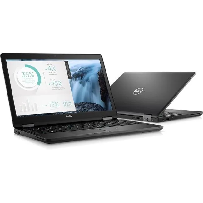 Silver Dell Latitude 15 5000 5580 laptop closed showing lid and hinge