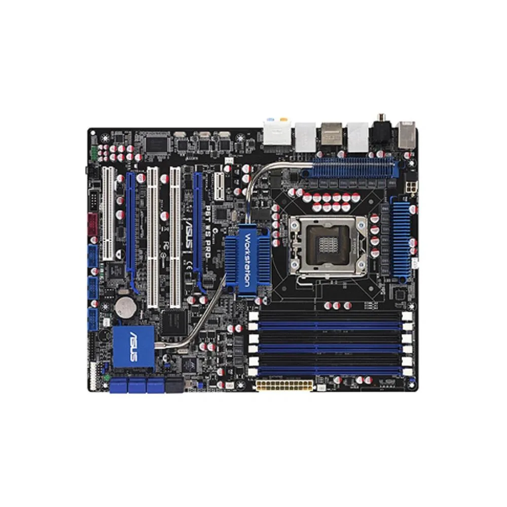 ATX motherboard with LGA 1366 socket and DDR3 slots