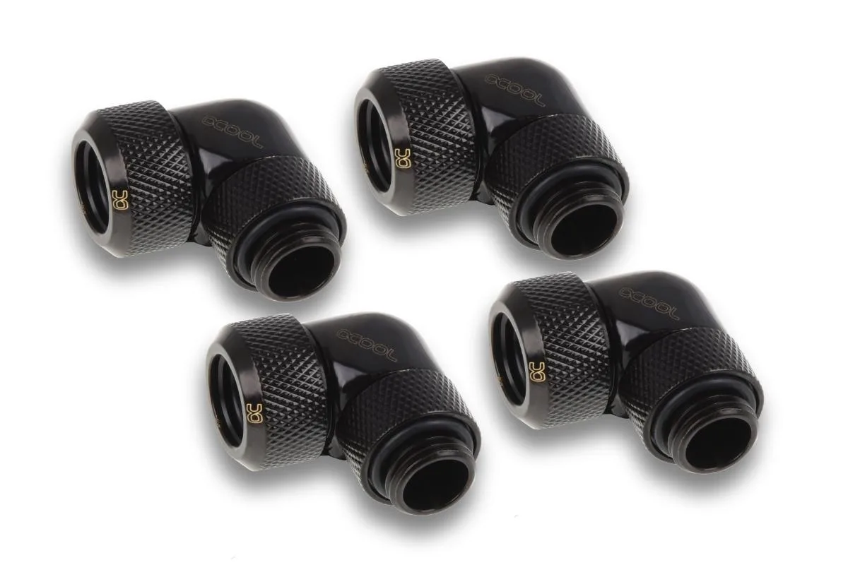 Alphacool Alphacool Eiszapfen 13mm 90° rotatable G1/4 compression fitting Black — fotografia produktu