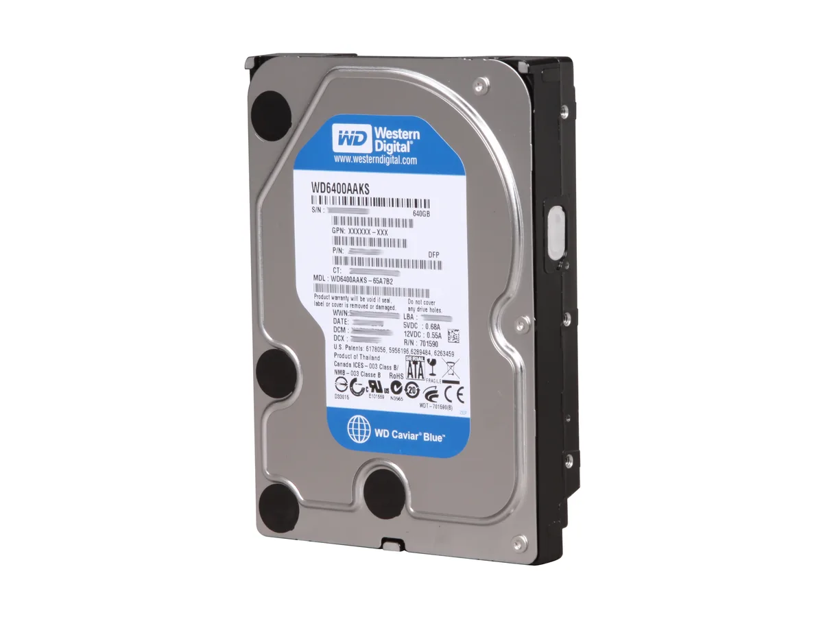Western Digital Western Digital Blue WD6400AAKS 640GB 7200 RPM 16MB Cache SATA 3.0Gb/s 3.5 — produkto nuotrauka
