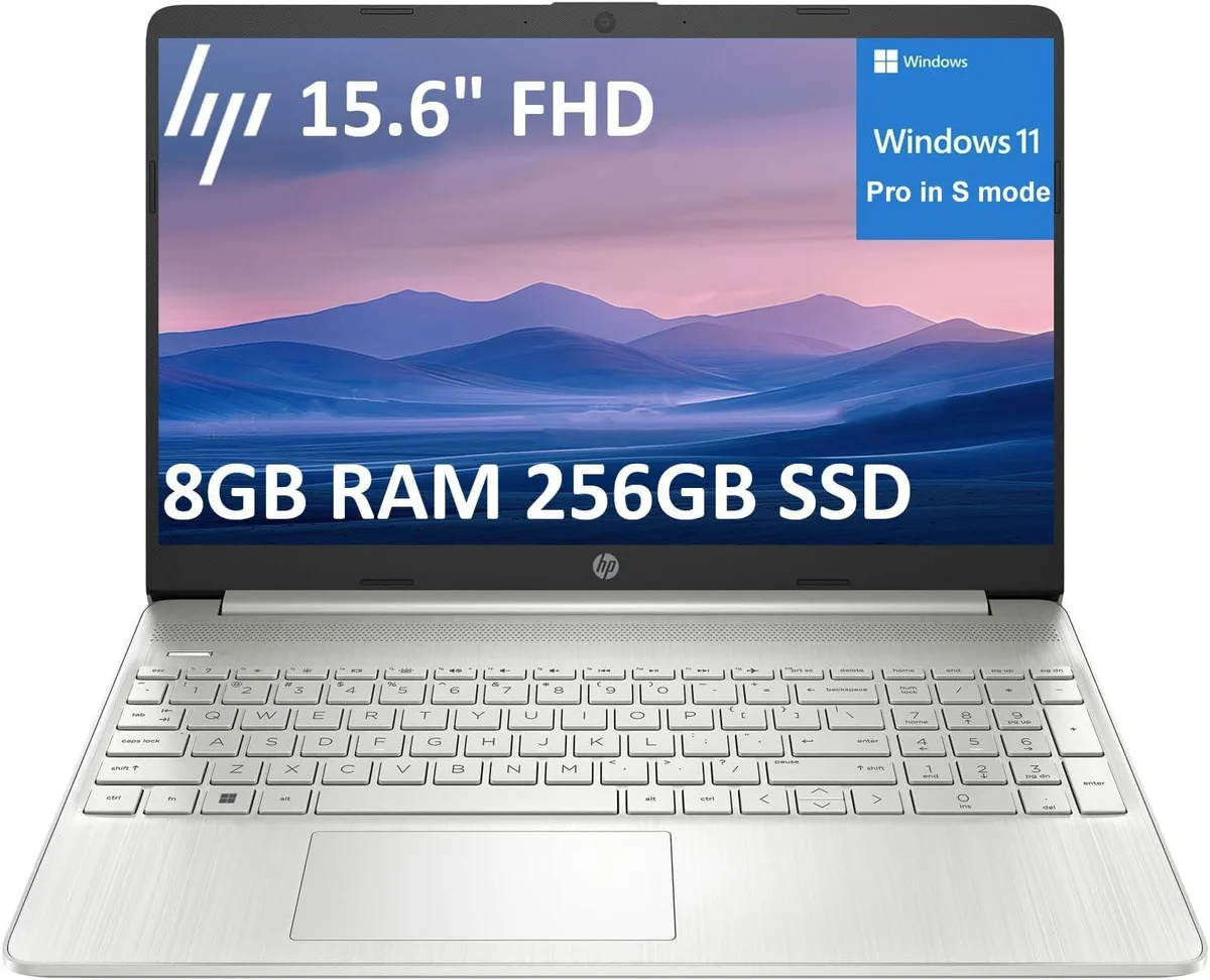 HP HP 15 laptop, 15.6" FHD, Core i3-1215U, 16GB DDR4, 2TB PCIe SSD, Silver — product photo