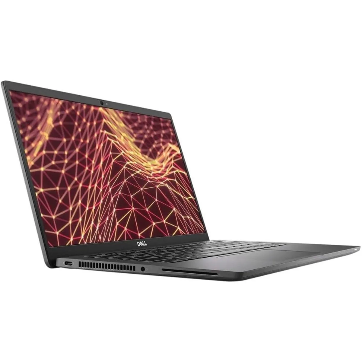 Black 14 inch touchscreen laptop with silver keyboard and trackpad