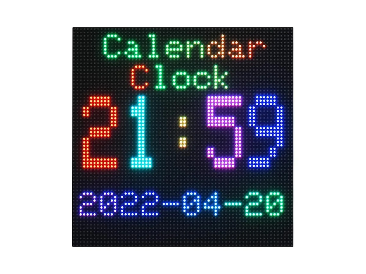 LORDWORLD LORDWORLD 64×64 RGB LED Matrix Panel 3mm Pitch 4096 LEDs Development Board — 제품 사진