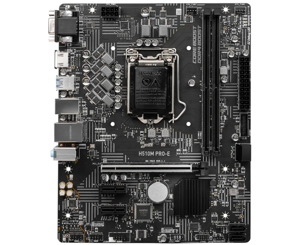 MSI MSI H510M PRO-E Intel motherboard LGA 1200 DDR4 10th 11th Gen — product photo