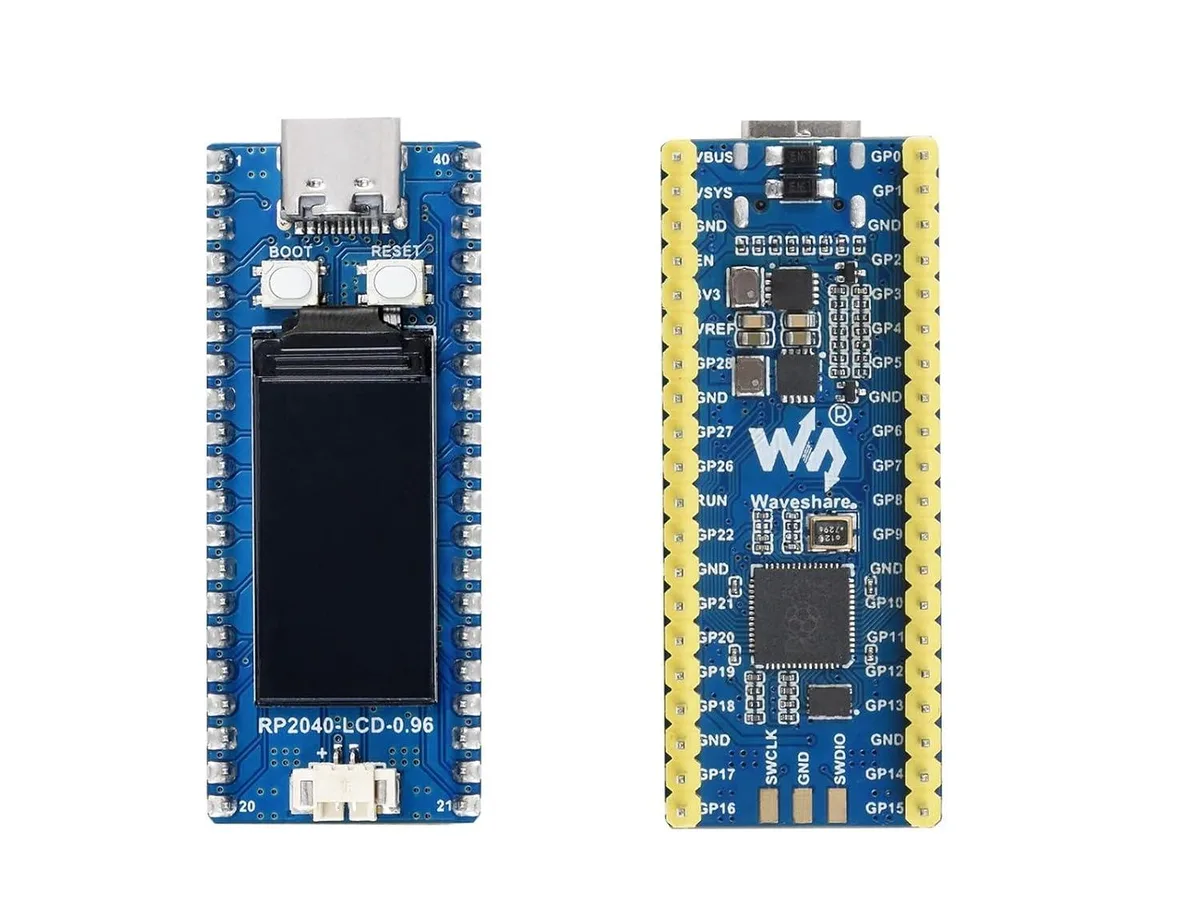 LORDWORLD LORDWORLD RP2040-LCD-0.96-M development board with 0.96 inch LCD — 제품 사진