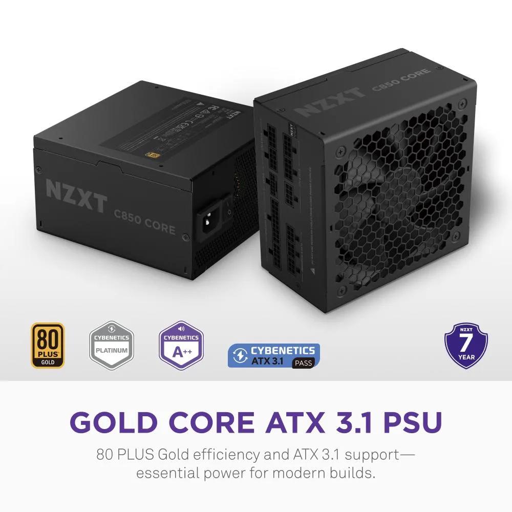 NZXT NZXT PA-8G3BB-US C850 Gold Core 850 W power supply — product photo