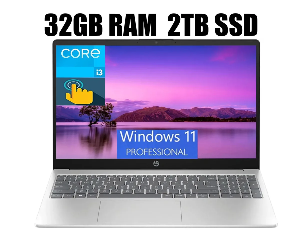 HP HP 15 Raider i3-1215U 32GB 2TB SSD 15.6 HD Touch laptop — photo du produit