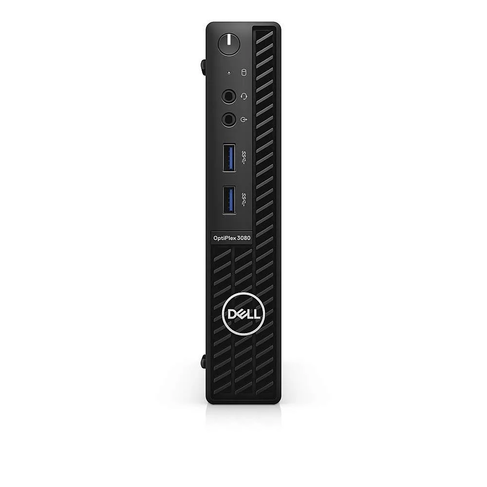 Small black Dell OptiPlex 3080 Mini desktop tower