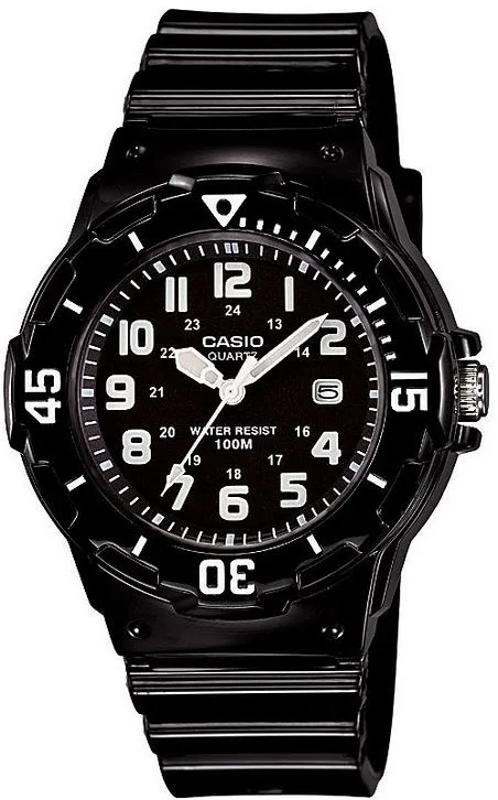 CASIO CASIO LRW-200H-1BV analog watch, black resin, 33 mm, 100 m water resistance — product photo