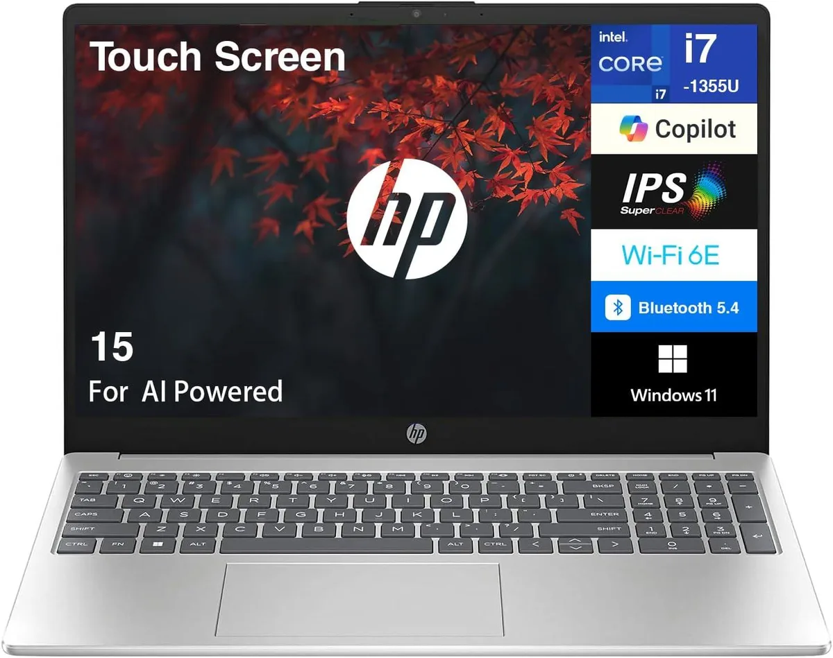 HP HP 15 laptop i7-1355U 32GB 512GB 15.6" FHD touchscreen Silver — photo du produit