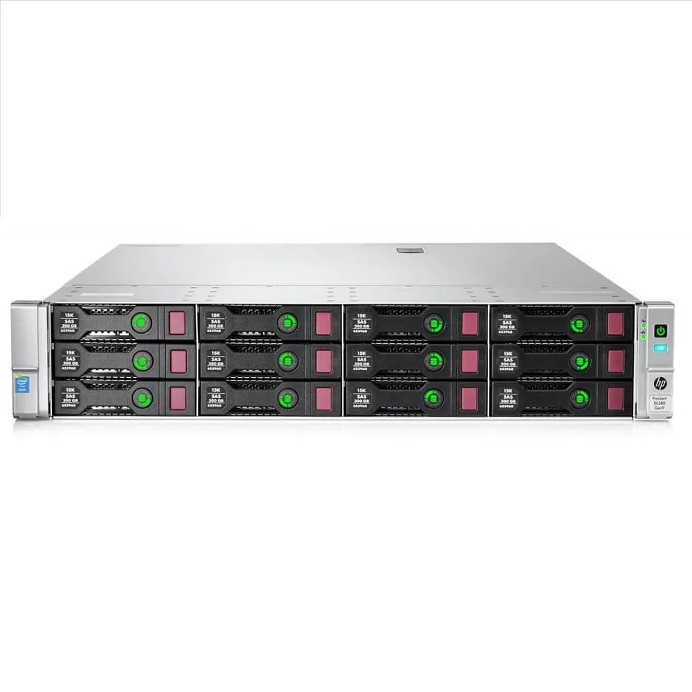 HP HP ProLiant DL380 Gen9 2U rack server 2× Xeon E5-2630v3 2.4GHz 8GB DDR4 2× 600GB SAS H240ar — product photo