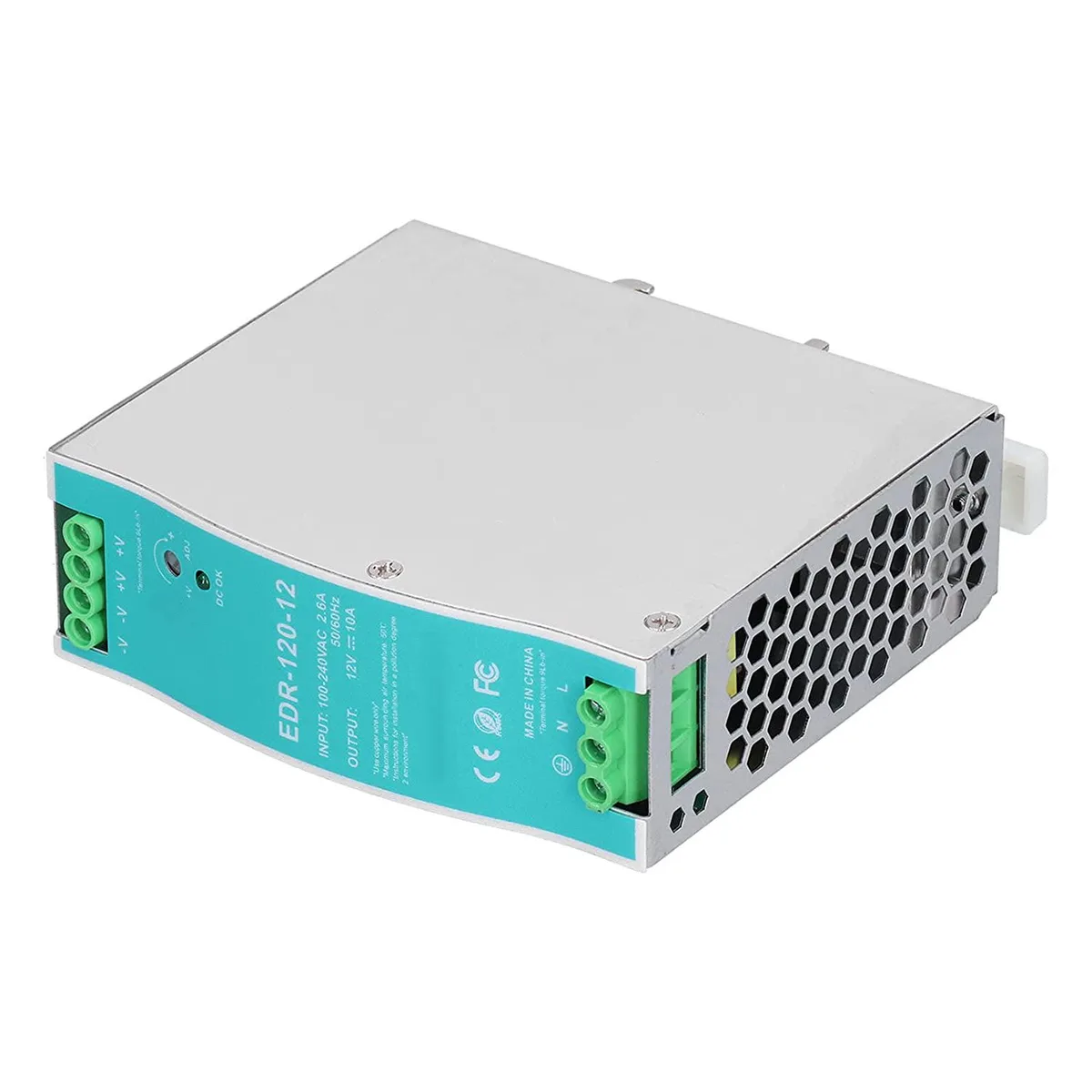 myVolts myVolts EDR-120-12 12V 10A 120W DIN rail power supply — product photo
