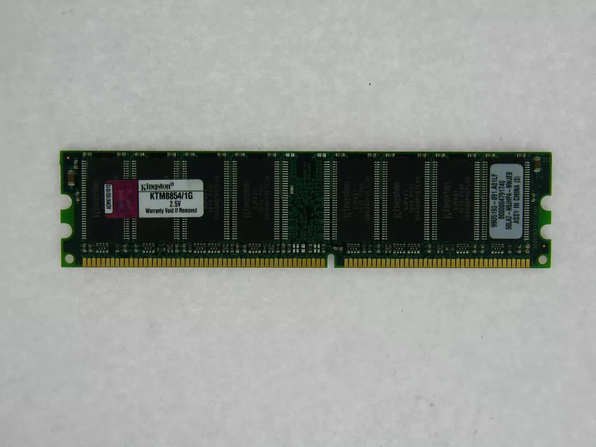 Kingston Technology Corp. Kingston Technology Corp. KTM8854/1G 1GB 184-Pin DDR SDRAM PC2700 memory upgrade — preces foto