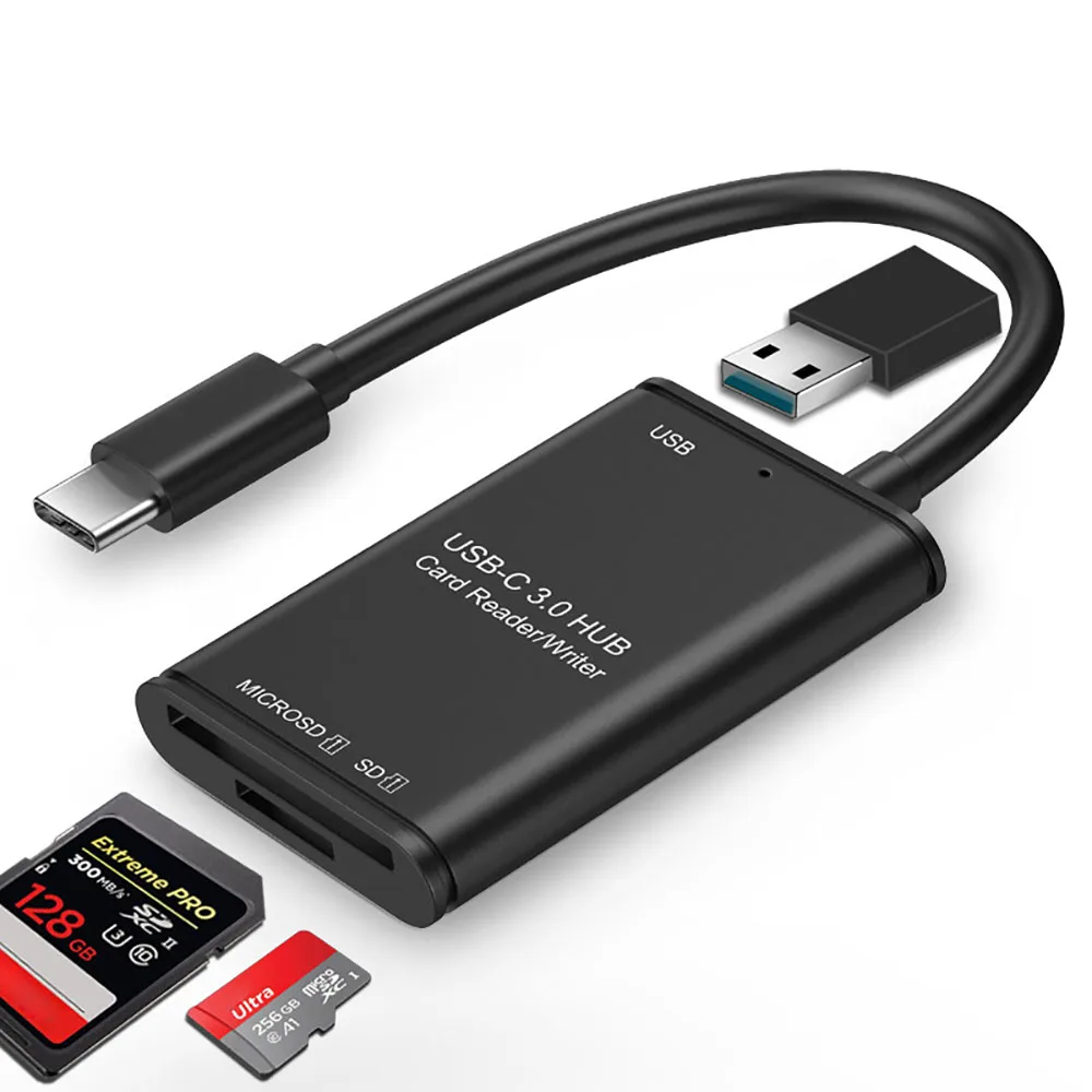 HANNORD HANNORD USB-C 3-in-1 Card Reader 512GB Black — ภาพสินค้า