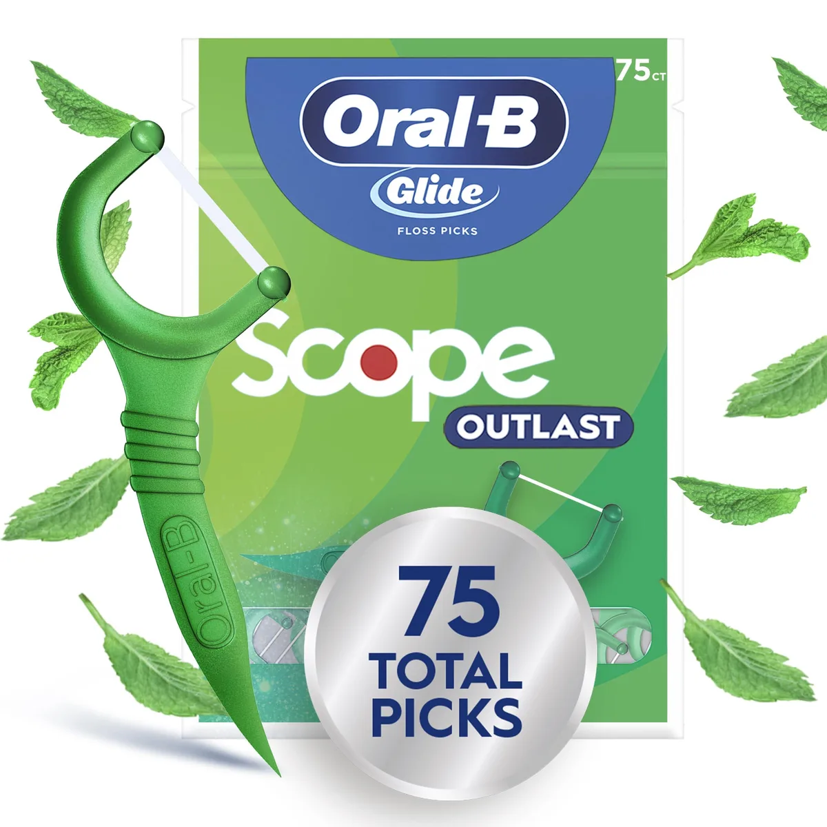  Oral-B 80242936 Scope Flavor Floss Picks 75 Count oral care — product photo