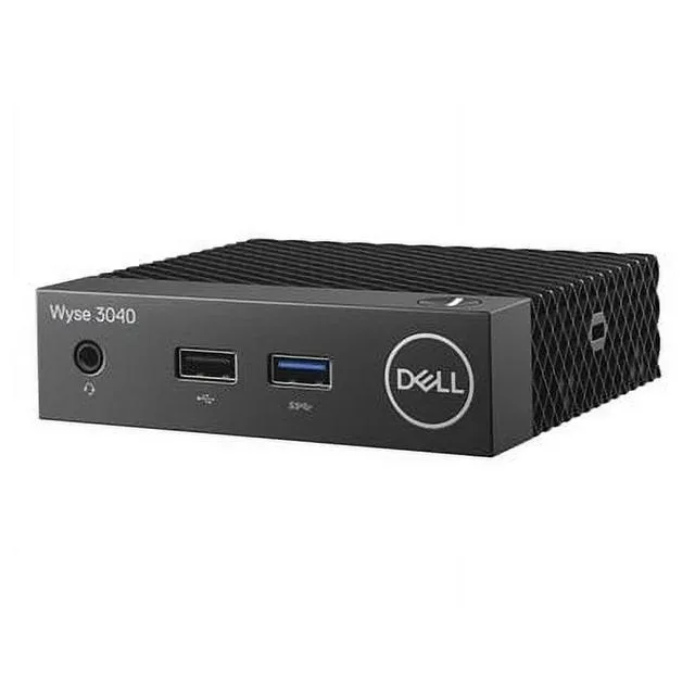 Small black square desktop thin client 4 x 1.1 x 4 inches