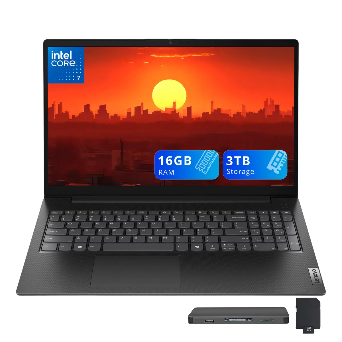 Lenovo Lenovo V15 Gen 5 15.6" FHD Business Laptop Intel Core 7 240H 16GB 2TB SSD + 1TB Docking Station Set Black — fotografija proizvoda