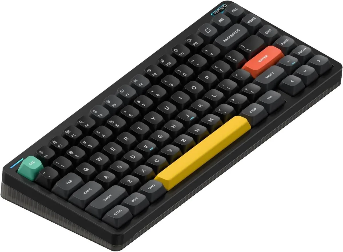 NuPhy NuPhy Halo75 V2 Mechanical Gaming Keyboard 75% 83 Keys Black Mint 37gf — product photo