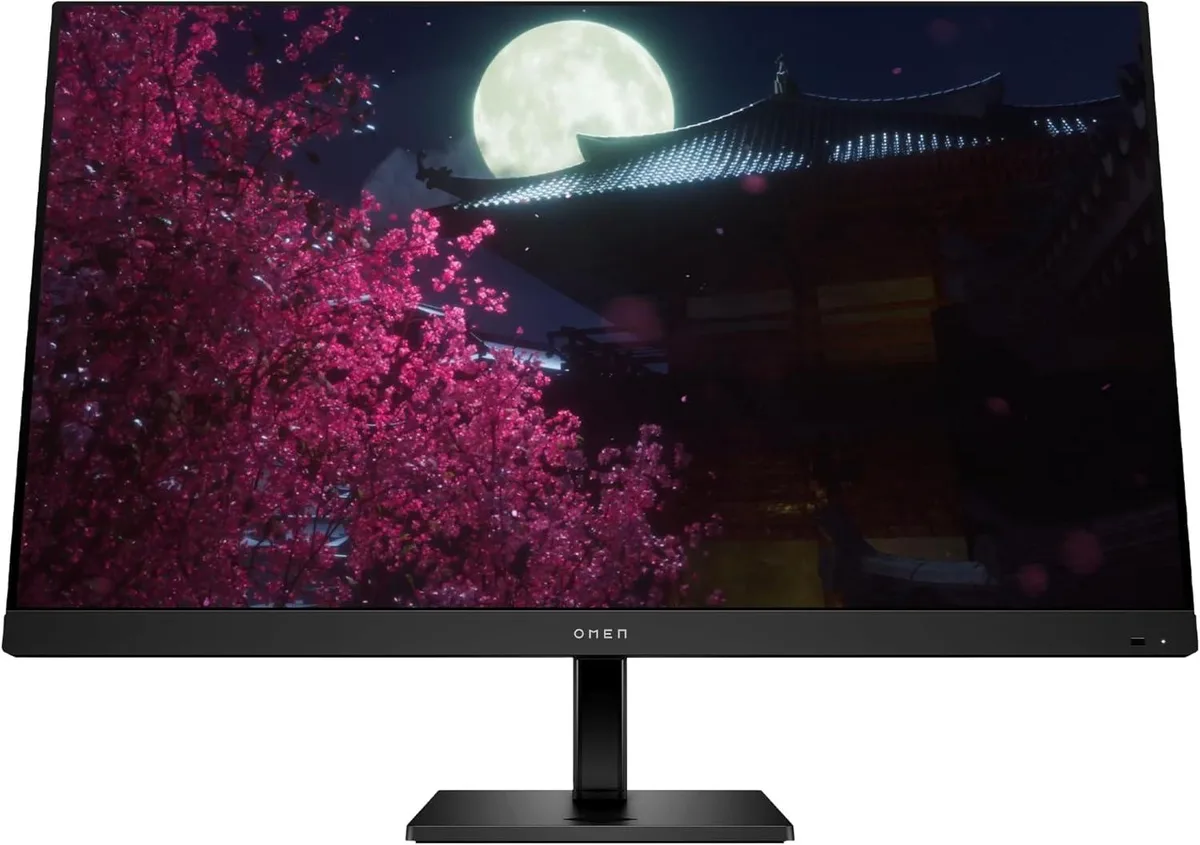 Black 31.5 inch 4K gaming monitor on adjustable stand
