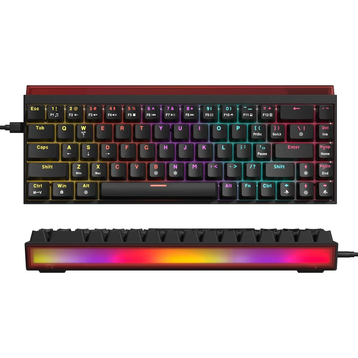 Redragon WK68 PRO 60% Mechanical Gaming Keyboard 64 Keys Hot Swap RGB Black — φωτογραφία προϊόντος