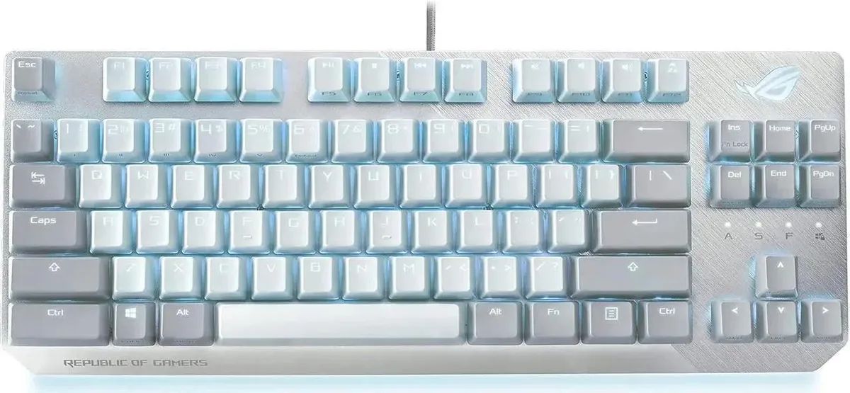 ASUS ASUS ROG Strix Scope NX TKL Moonlight White Wired Mechanical Gaming Keyboard ROG NX Brown Switches — 제품 사진