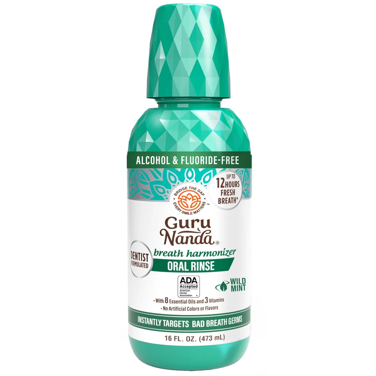  GuruNanda 13-35-16Z-08416-1 Wild Mint Mouthwash 16 Fl Oz oral care — product photo