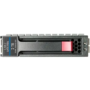 Silver 3.5 inch SATA hard drive with green circuit board visible