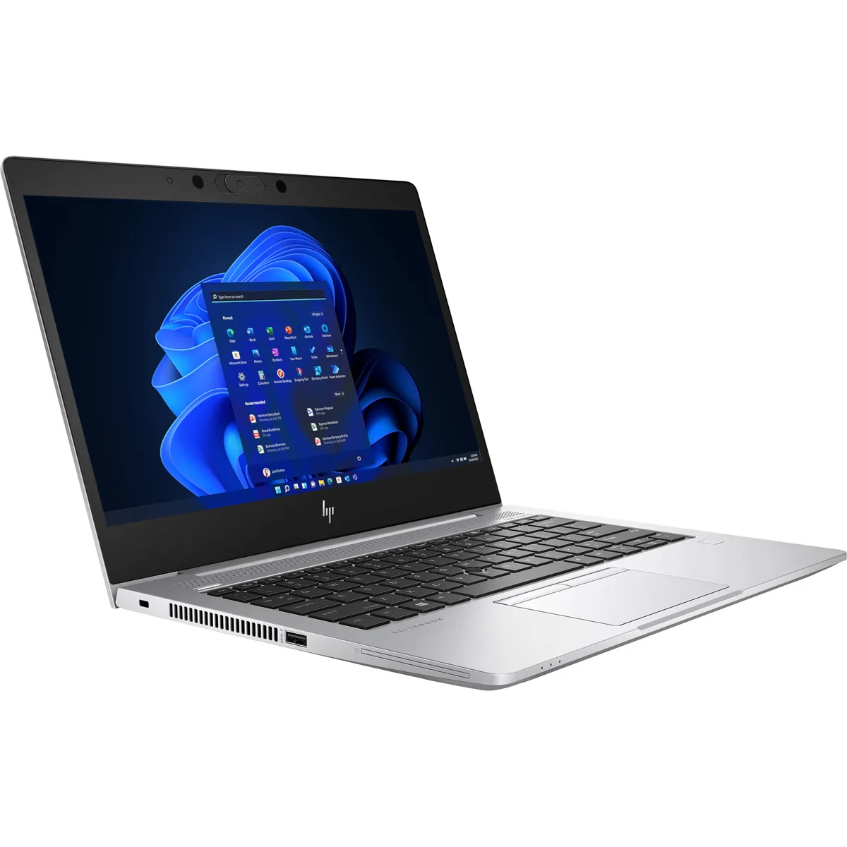 Silver 13.3 inch touchscreen laptop closed view