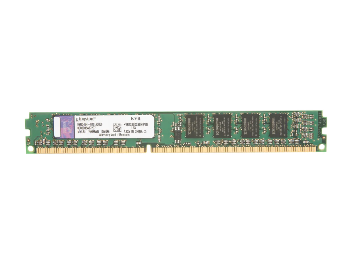 Green rectangular DDR3 memory module with black chips and gold edge contacts