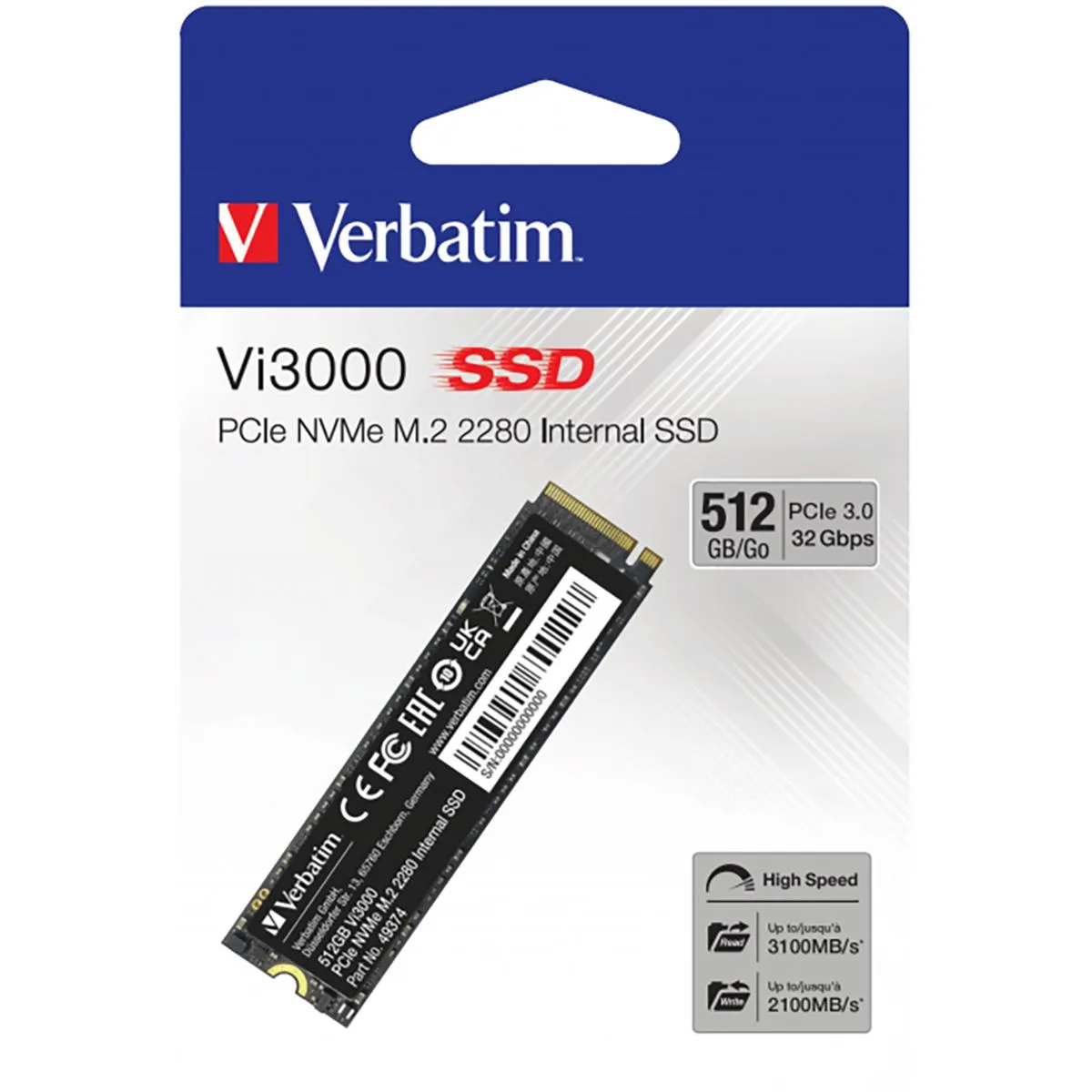 VERBATIM VERBATIM Vi3000 512GB Internal SSD — product photo