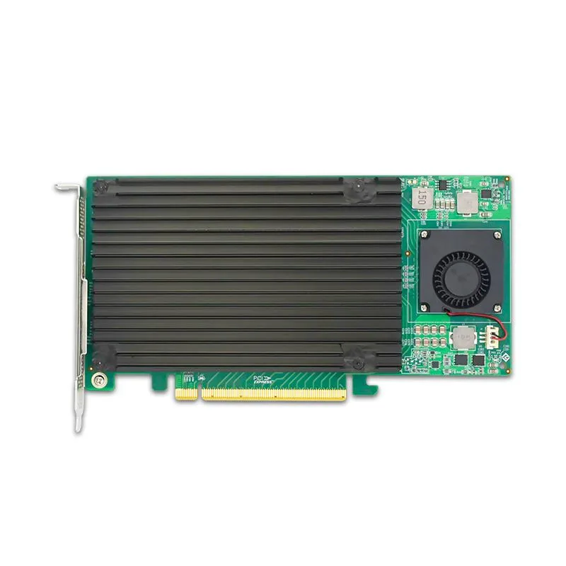 eshinreal eshinreal Quad PCIe 3.0 x16 to M.2 NVMe Adapter PLX8747 Low-Profile — ürün fotoğrafı