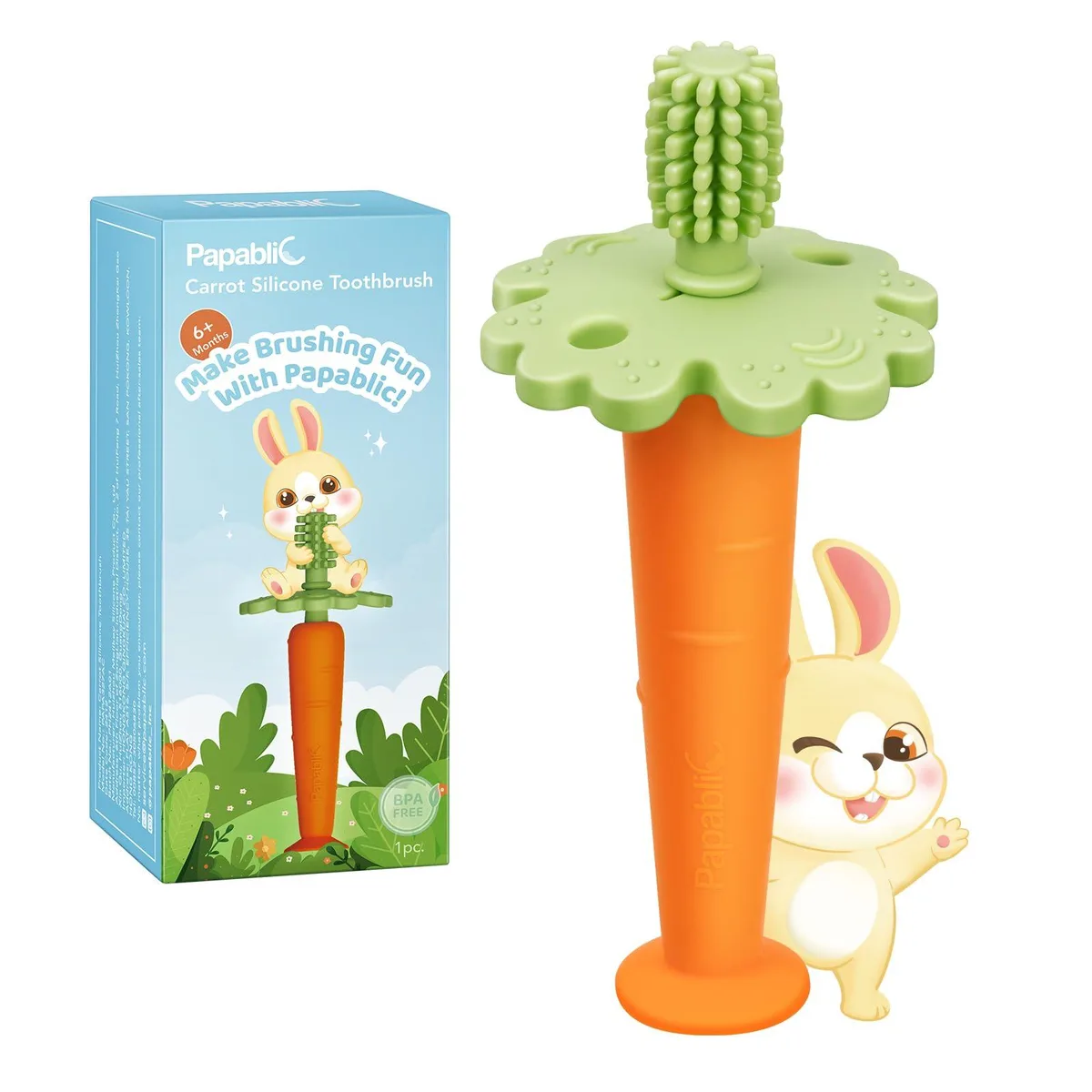  Papablic PAPA327AC 360° Carrot Toothbrush Teether oral care — 제품 사진