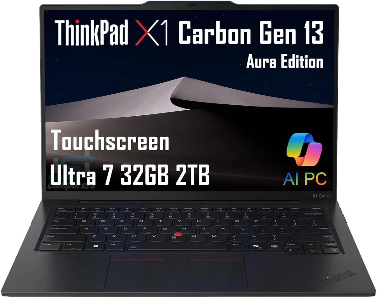 Lenovo Lenovo ThinkPad X1 Carbon Gen 13 Aura Edition business laptop 14" touchscreen Ultra 7 255U 32GB 2TB — Produktfoto