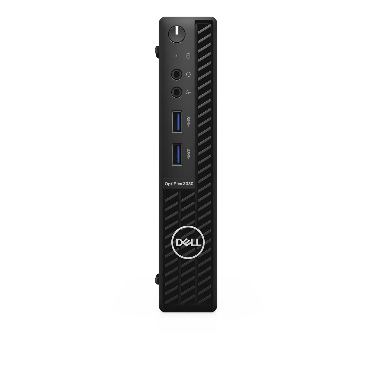 Small black Dell OptiPlex 3080 Micro desktop unit
