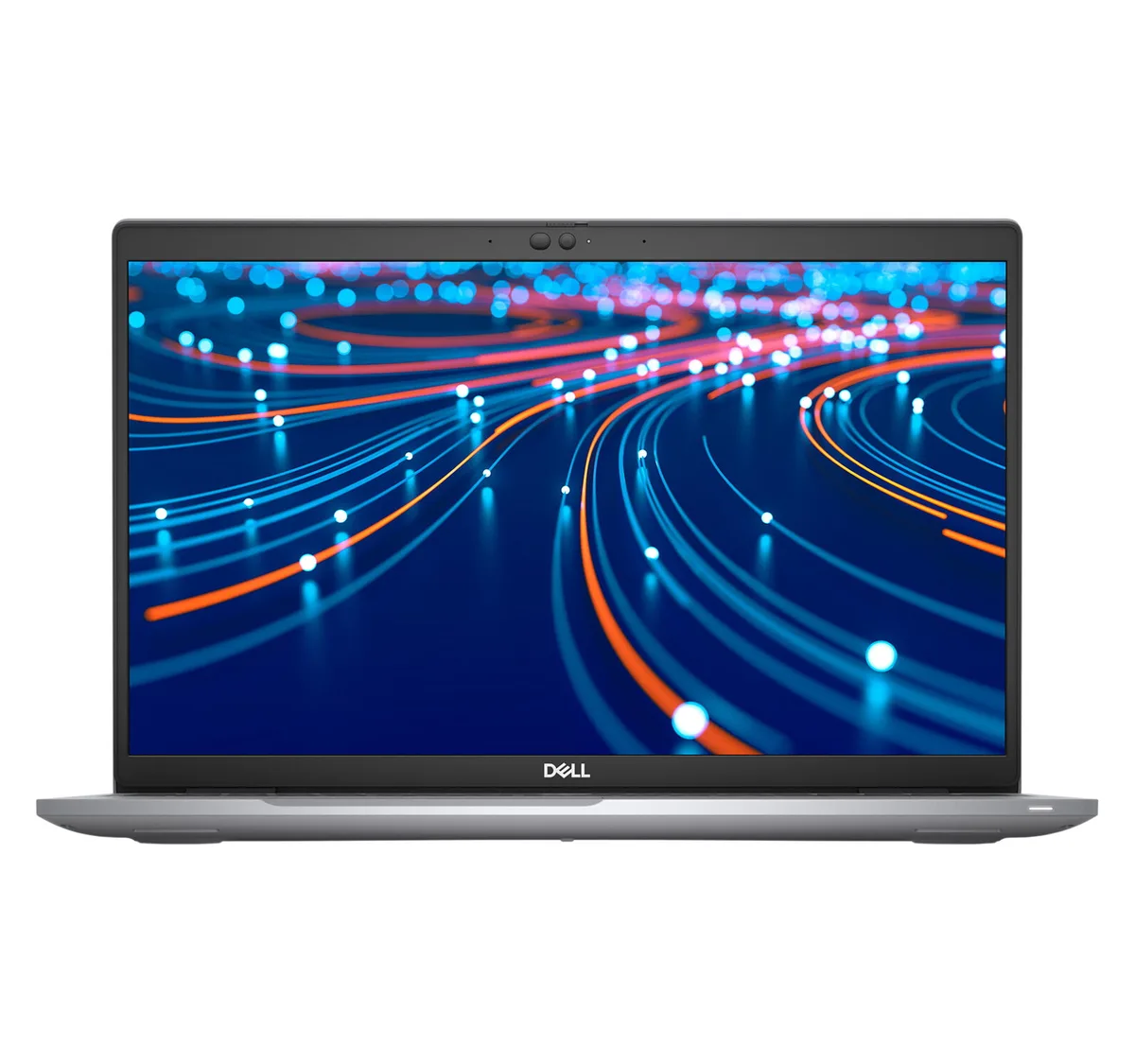 Dark grey Dell Latitude 5520 laptop closed, 15.6 inch non-touch FHD screen, thin light chassis