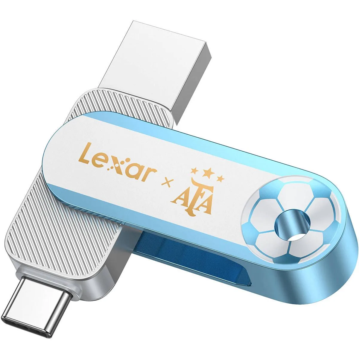 Lexar Lexar JumpDrive Dual Drive D500 128GB USB 3.2 Gen 1 Type-A Type-C Flash Drive — снимка на продукта
