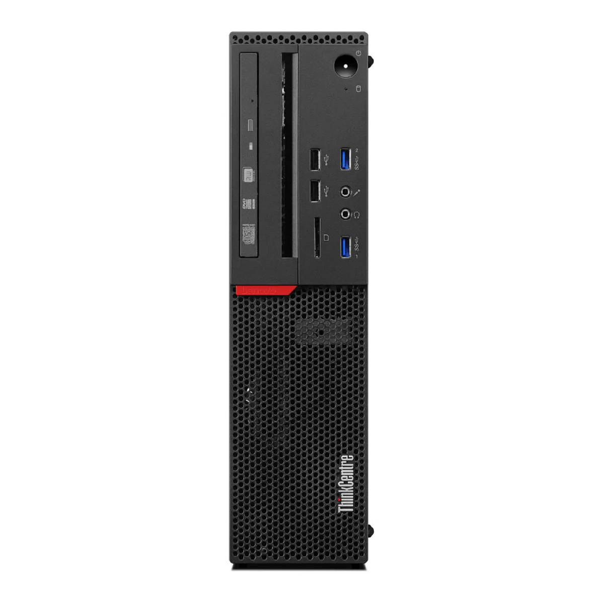 Compact black Lenovo ThinkCentre M900 Tiny desktop unit