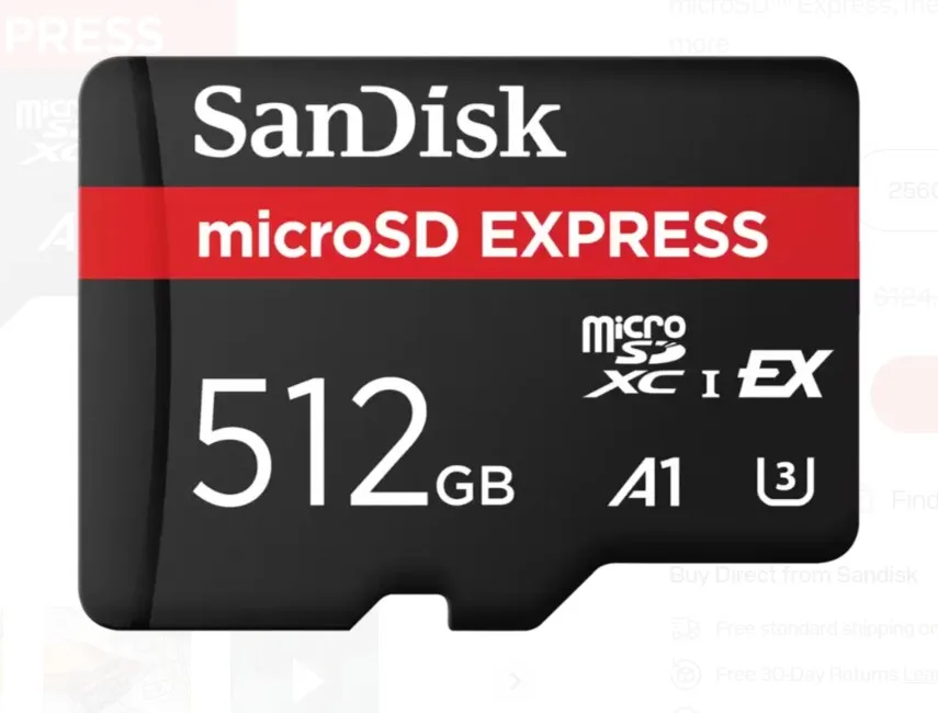 SanDisk SanDisk SDSQXFN-512G-GN4NN 512GB microSD Express memory card — tuotekuva