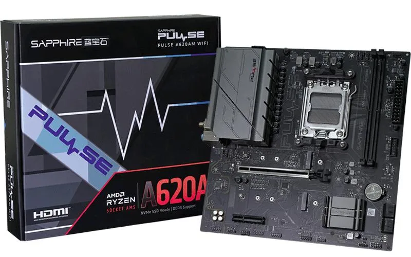 Sapphire Tech Sapphire Tech PULSE A620AM WIFI AMD motherboard — photo du produit