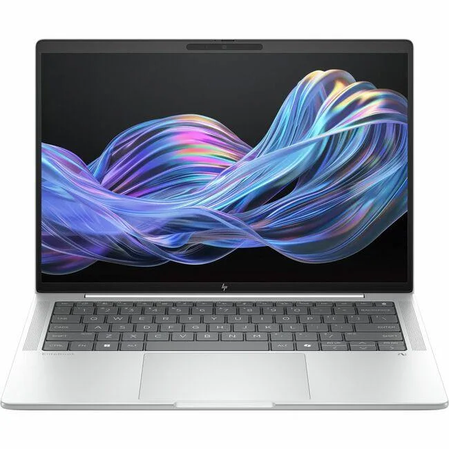 Silver HP EliteBook X 14 laptop closed, matte finish, thin profile