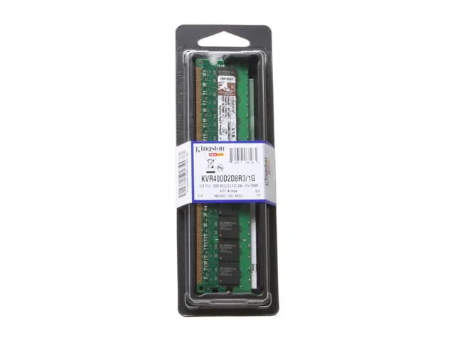 Kingston Technology Corp. Kingston Technology Corp. KVR400D2D8R3/1G 1GB DDR2 400 (PC2 3200) ECC Registered server RAM — toote foto