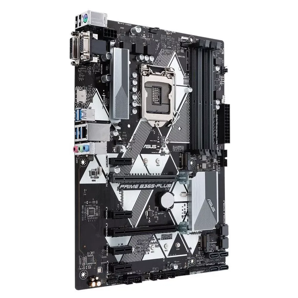 Green ATX motherboard with silver CPU socket and black DDR4 slots