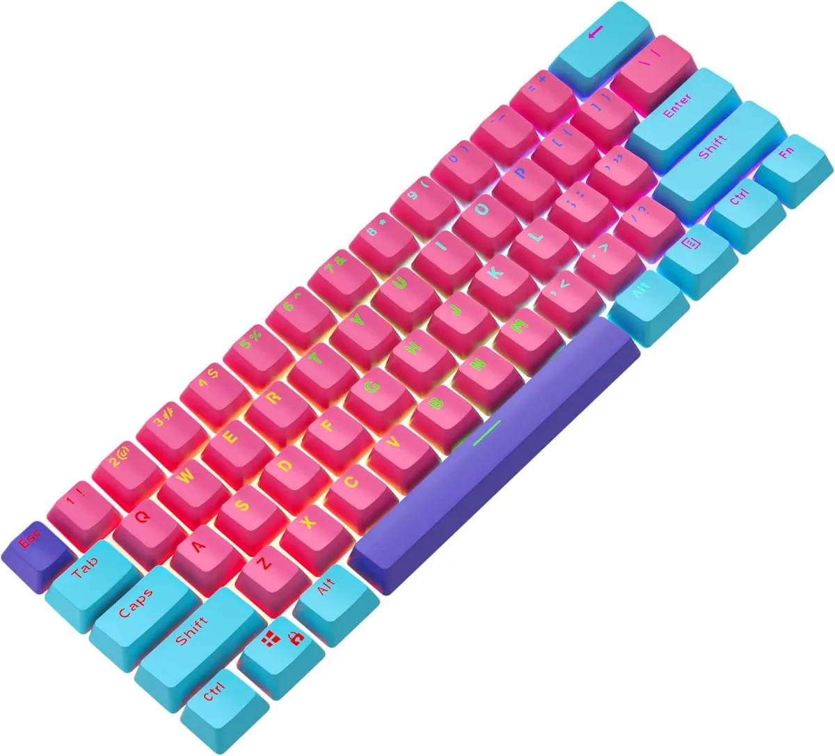 usbroway usbroway Keycap Set 104 Key 60% PBT MX Ahri — product photo