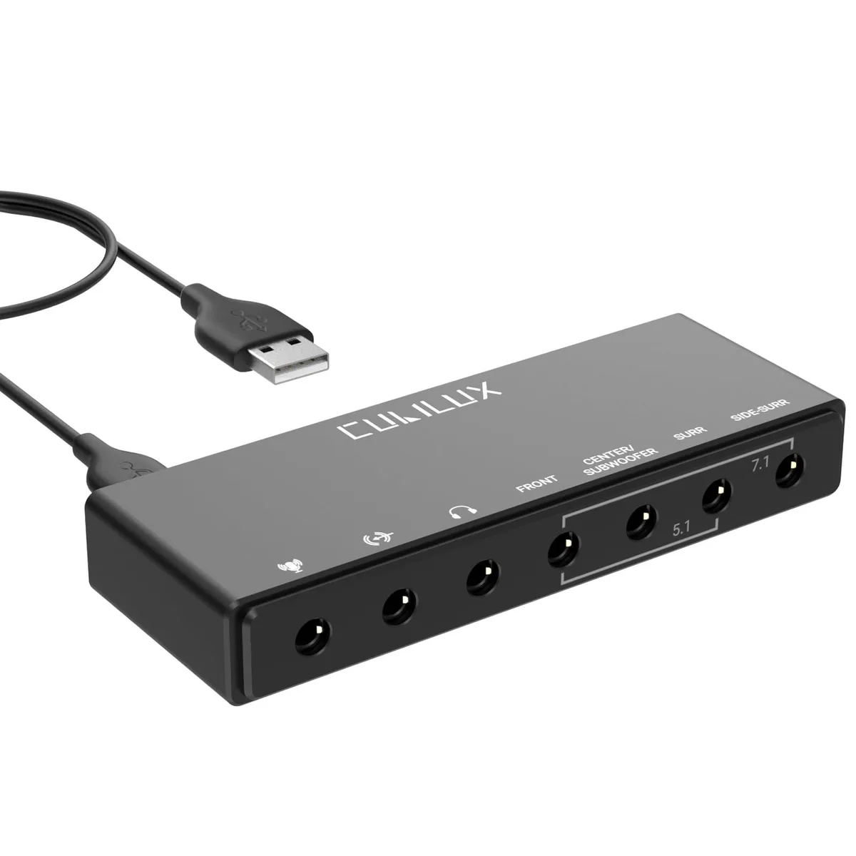  Cubilux 7.1 USB Sound Card 384 KHz Aluminium Alloy — productfoto