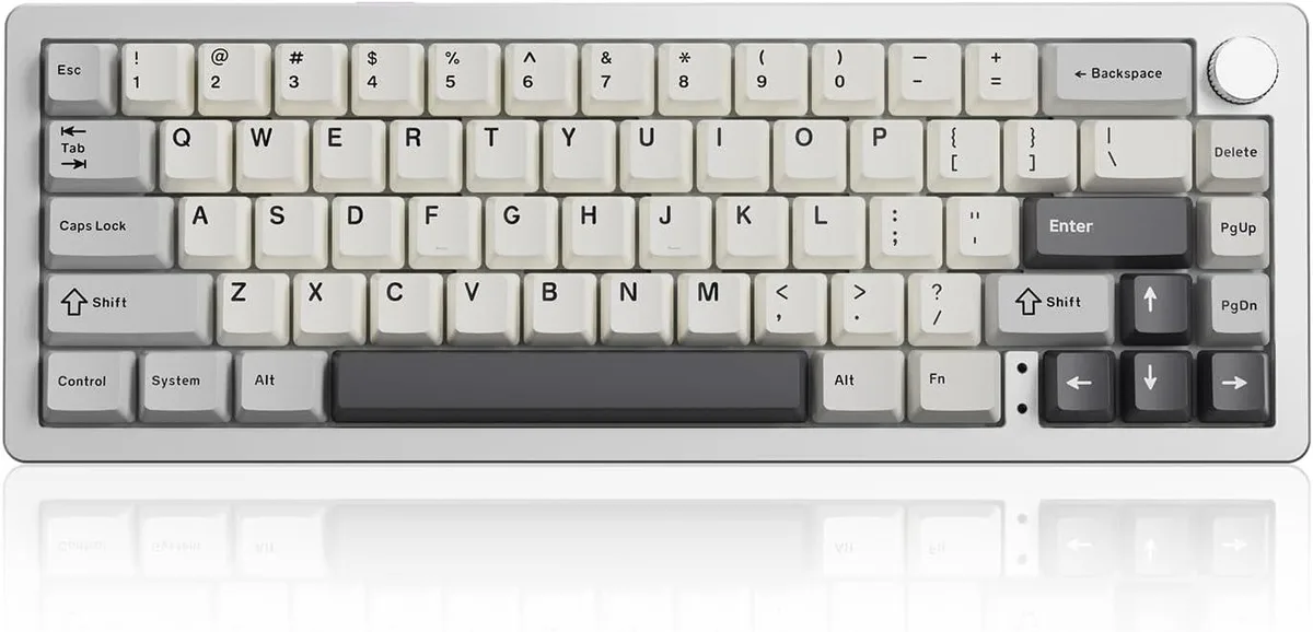 BFKK BFKK AL66 65% Aluminium Gasket Gaming Keyboard Silver 66 Keys 4600 mAh 90 h 2.4 GHz 14 RGB — product photo