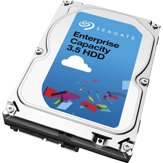 Silver 3.5 inch SAS hard drive with green circuit board visible on underside