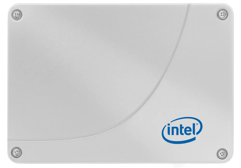 Silver 2.5 inch internal SSD labelled Intel D3 S4520 240 GB