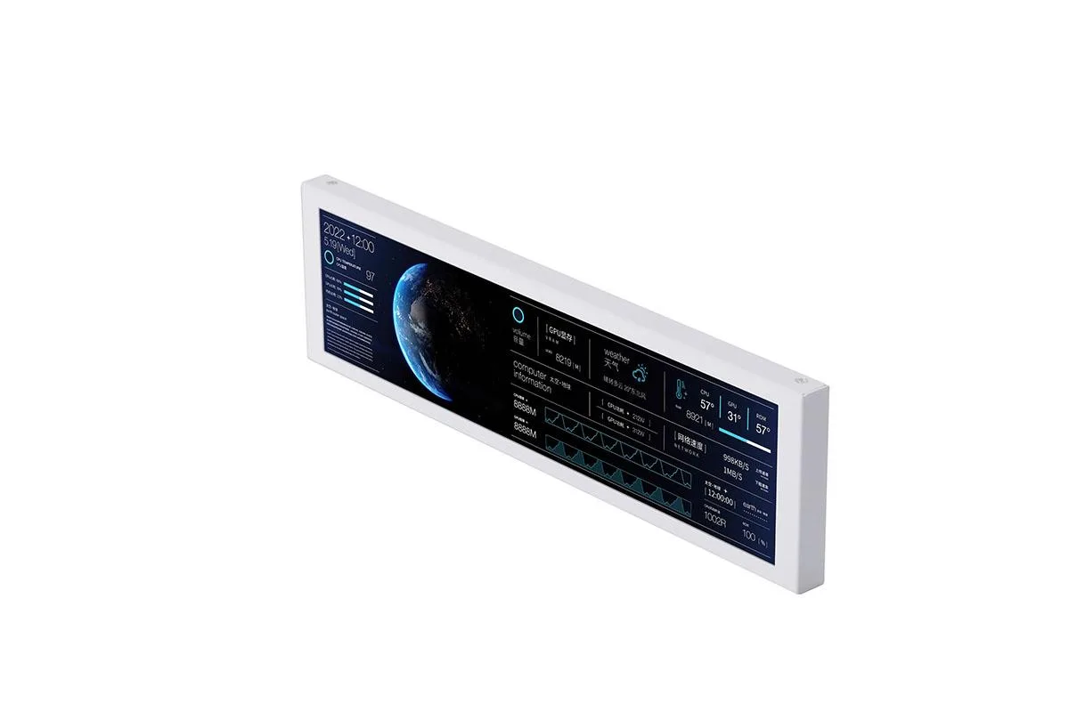 Corn Electronics Corn Electronics Secondary IPS Screen 8.8" 1920x480 White 32GB TF Card gaming monitor — product photo