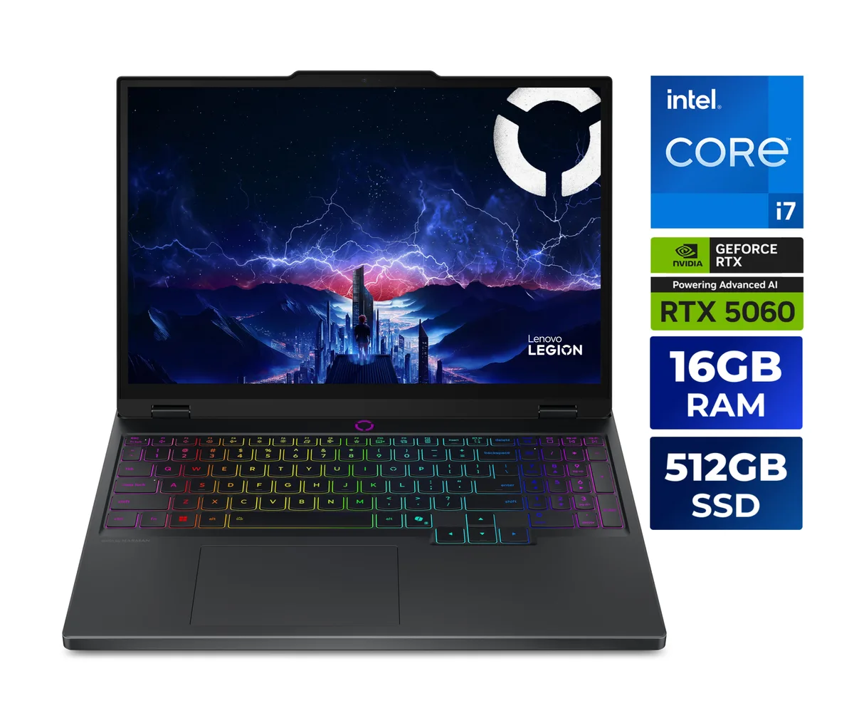 Lenovo Lenovo Legion 5i 83LY000LUS gaming laptop i7-14700HX RTX 5060 16GB 512GB 15.1" 165Hz OLED — product photo