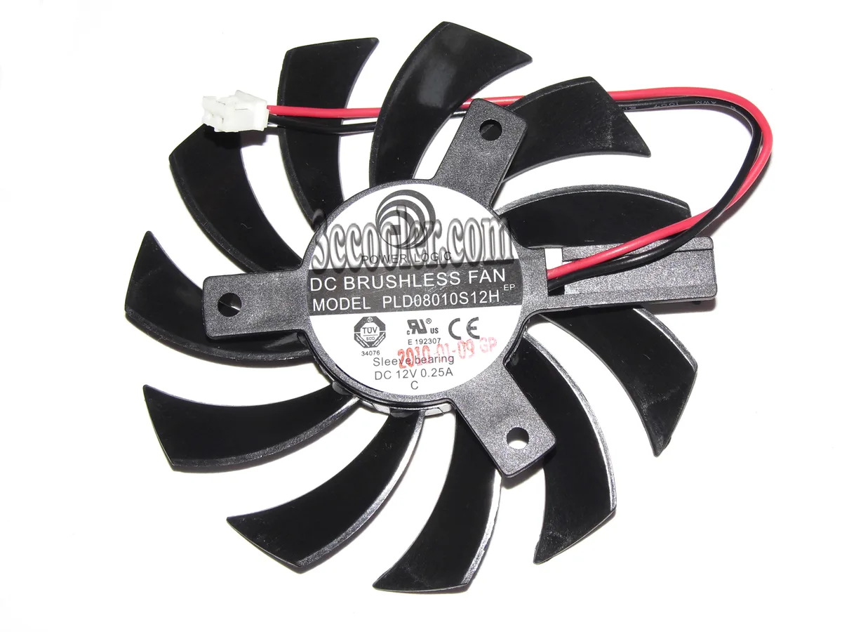 OEM Industries OEM Industries PLD08010S12H 12V 0.25A 2-pin VGA fan CPU cooler — ürün fotoğrafı